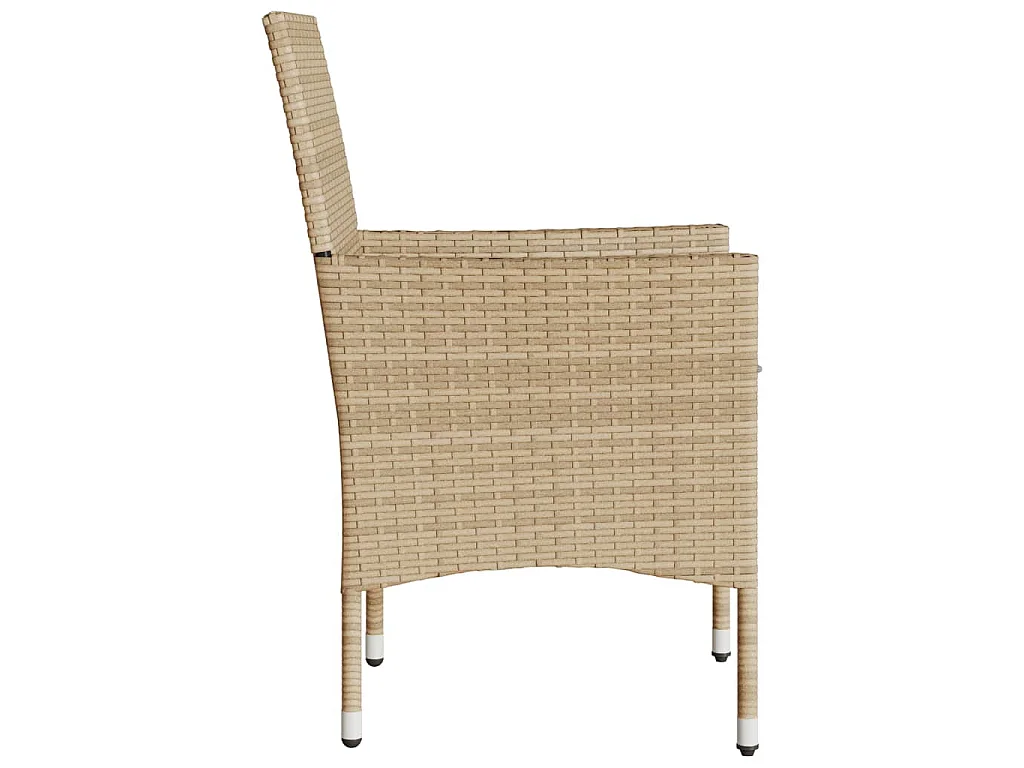 Sillones de jardín con cojines 2 uds ratán sintético beige