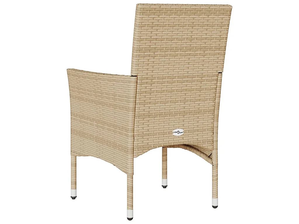 Sillones de jardín con cojines 2 uds ratán sintético beige