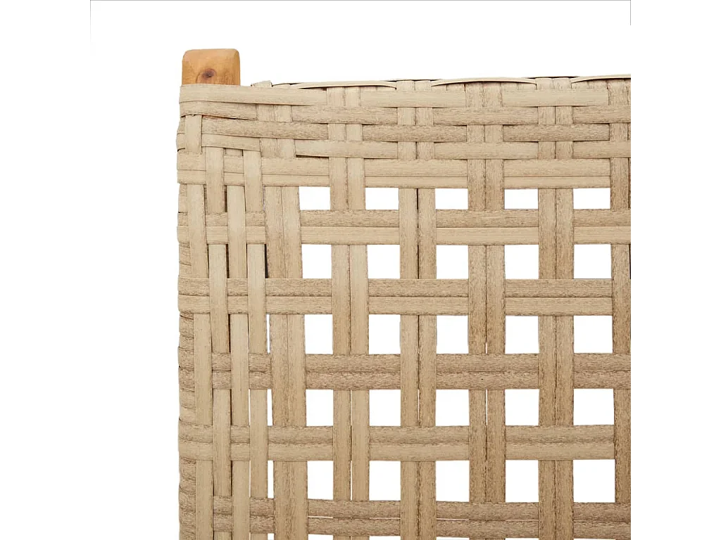 Sillas de jardín 2 uds madera maciza de acacia ratán PE beige