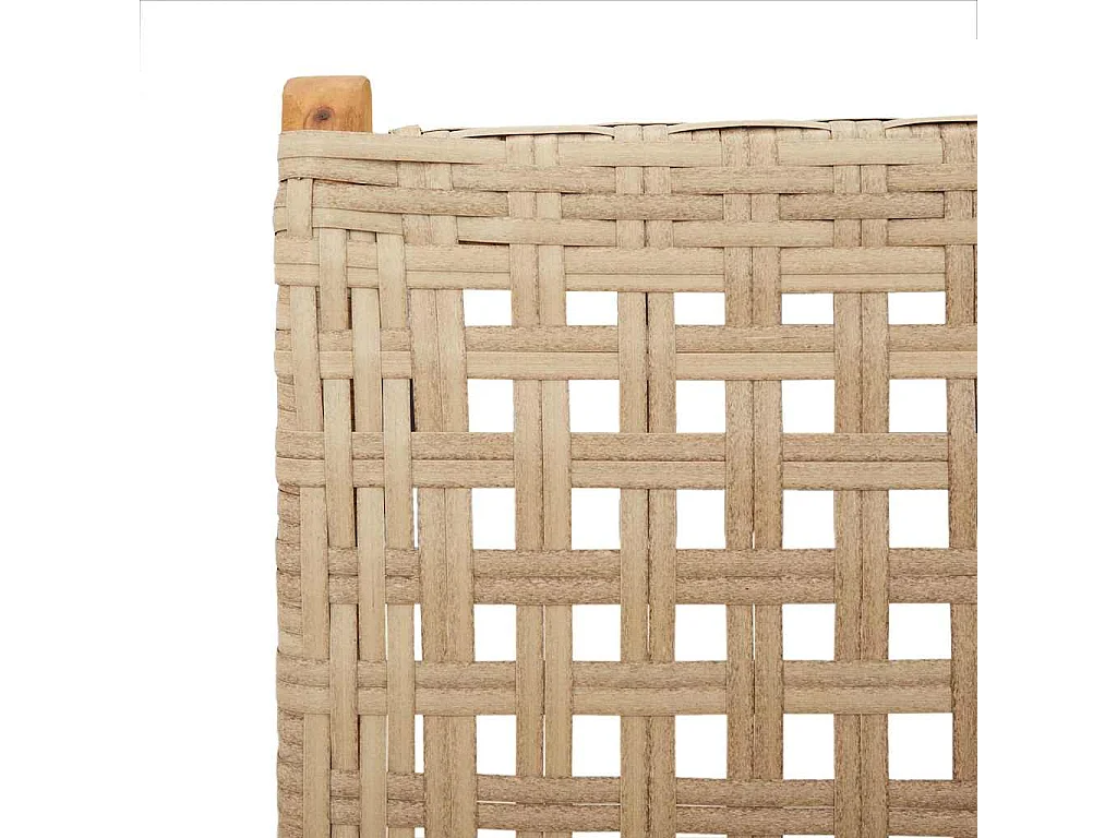 Chaises pliantes 2 pièces Beige Bois massif d'acacia et polyrotin