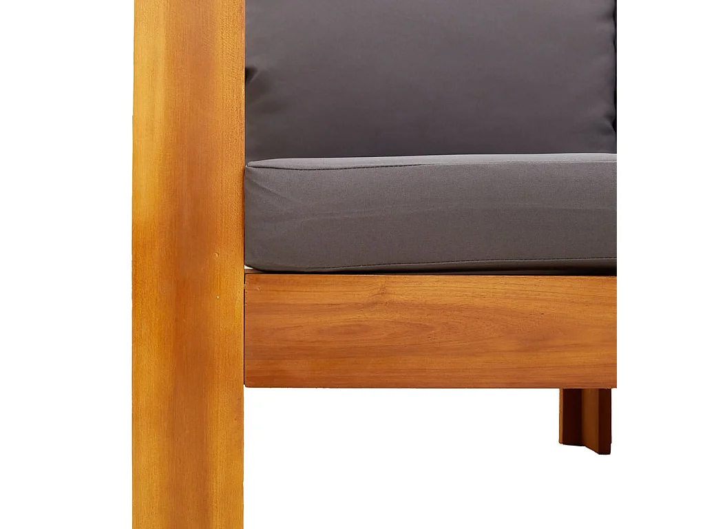 Set Divani da Giardino 4pz con Cuscini Legno Massello di Acacia