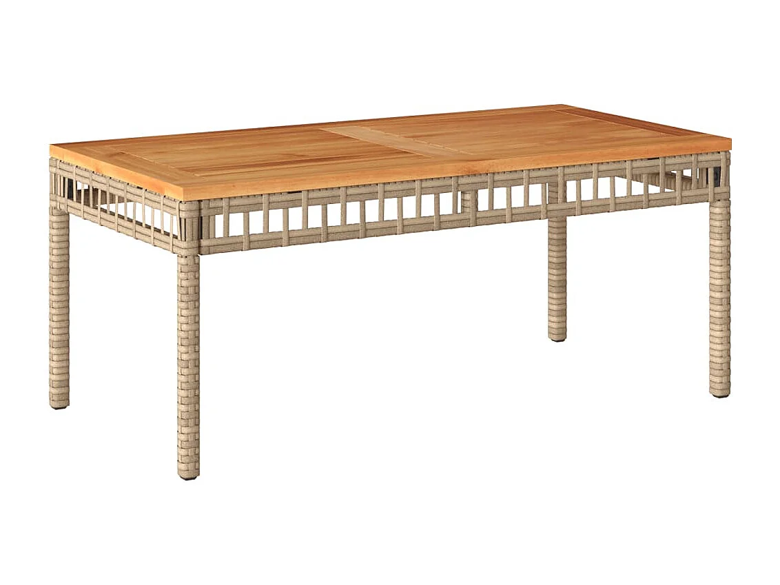 Salon de jardin avec coussins 4pcs mélange beige résine tressée