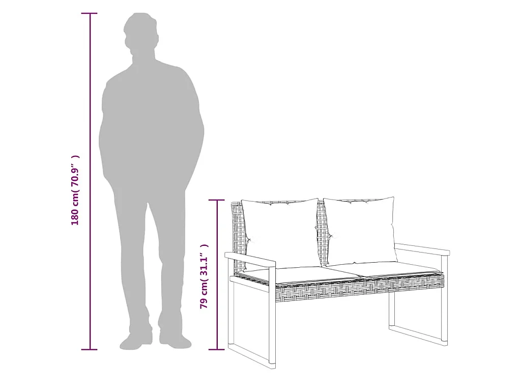 Salon de jardin avec coussins 4pcs mélange beige résine tressée