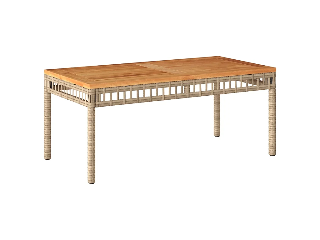 Salon de jardin avec coussins 4pcs mélange beige résine tressée