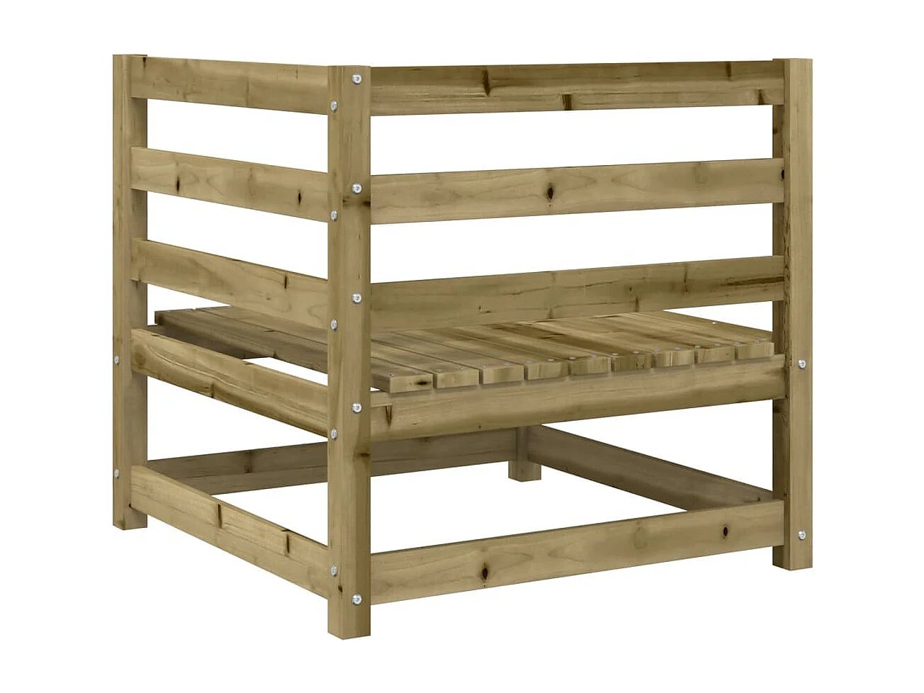 Salon de jardin 5 pcs bois de pin imprégné