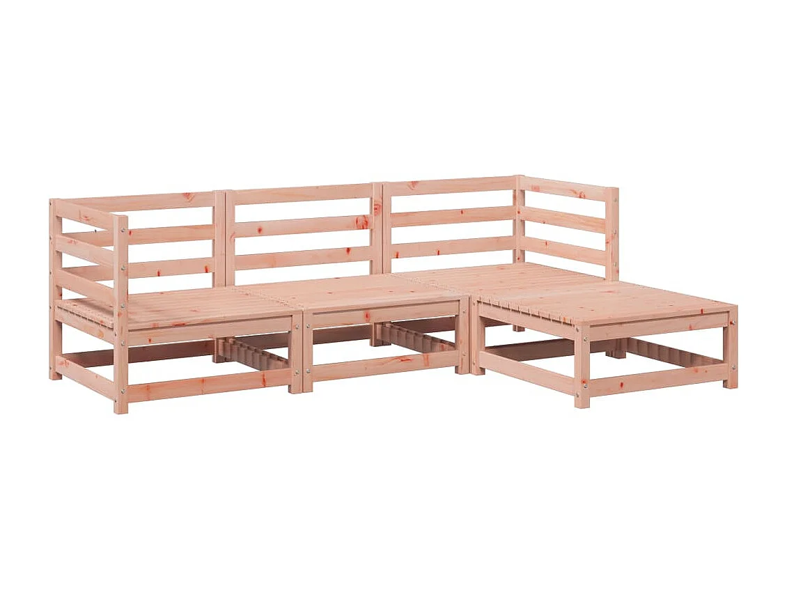 4-tlg. Garten-Sofagarnitur Massivholz Douglasie