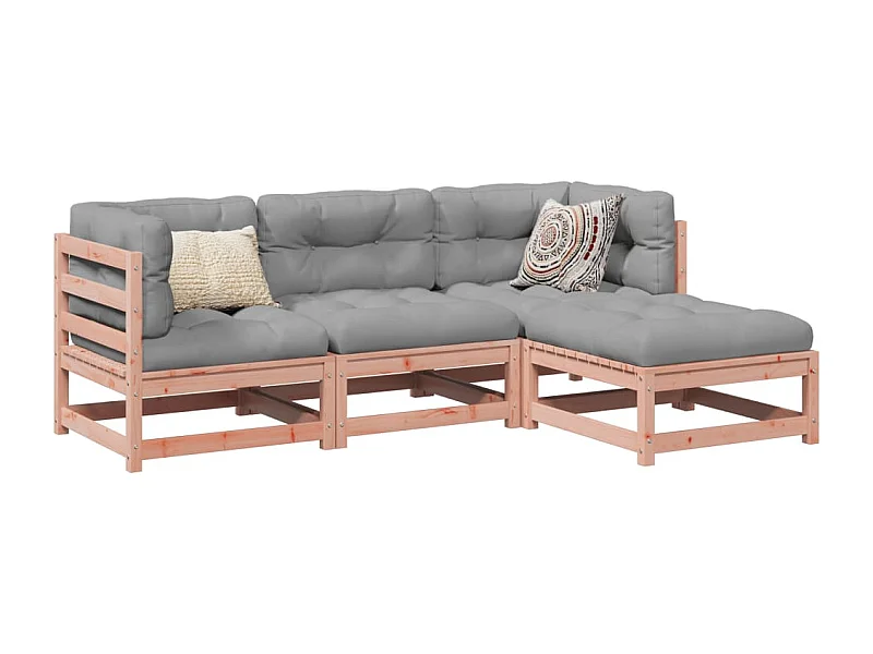 Salon de jardin 4 pcs bois massif sapin de douglas