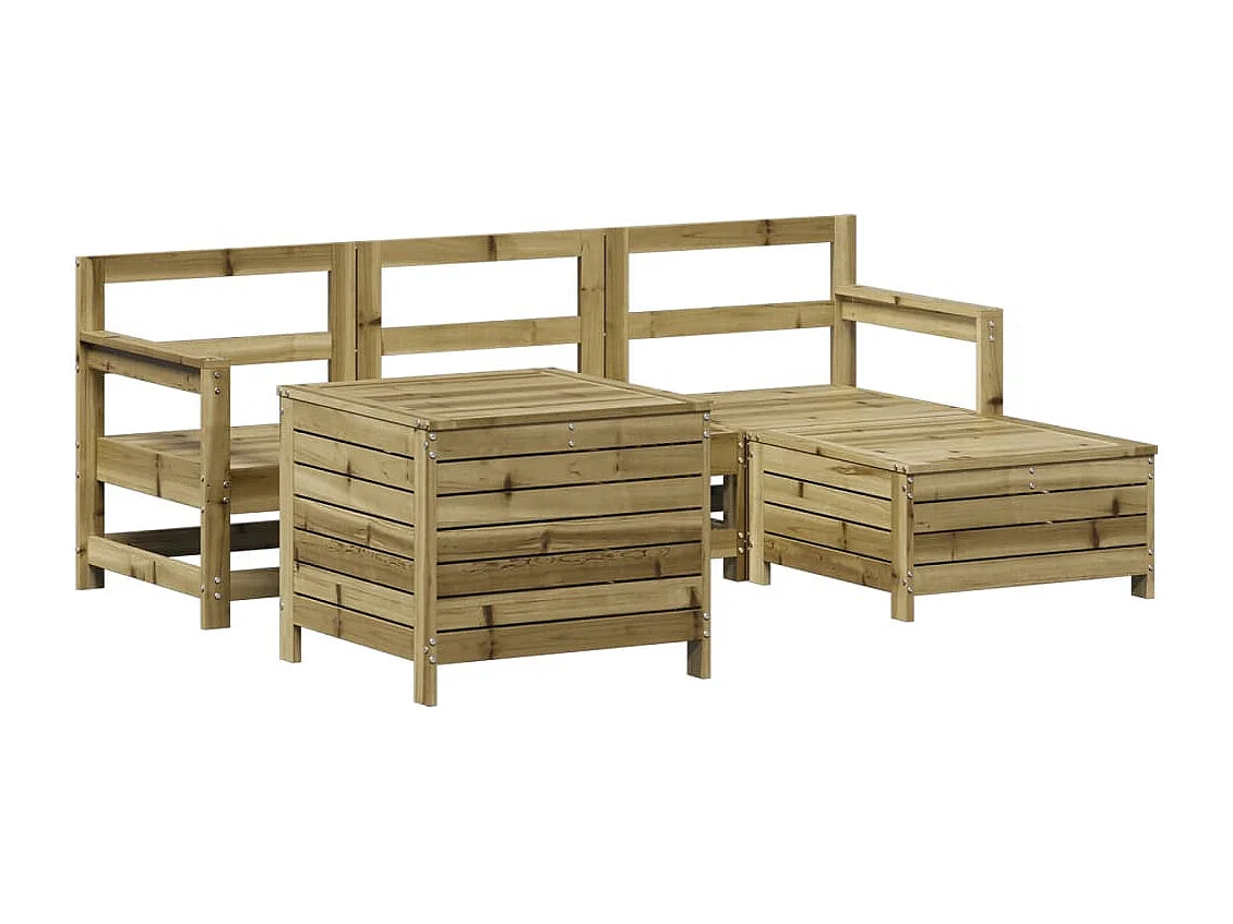 5-delige Loungeset geïmpregneerd grenenhout