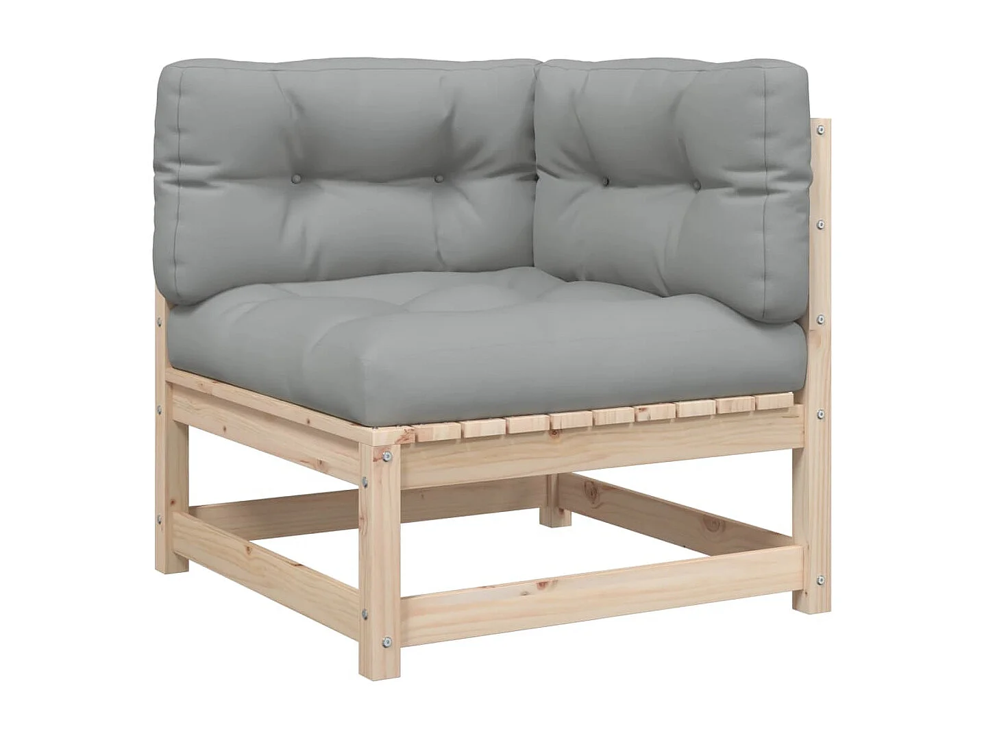 Salon de jardin 8 pcs avec coussins bois de pin massif