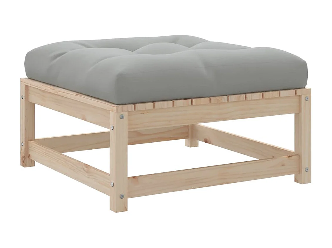 Salon de jardin 8 pcs avec coussins bois de pin massif