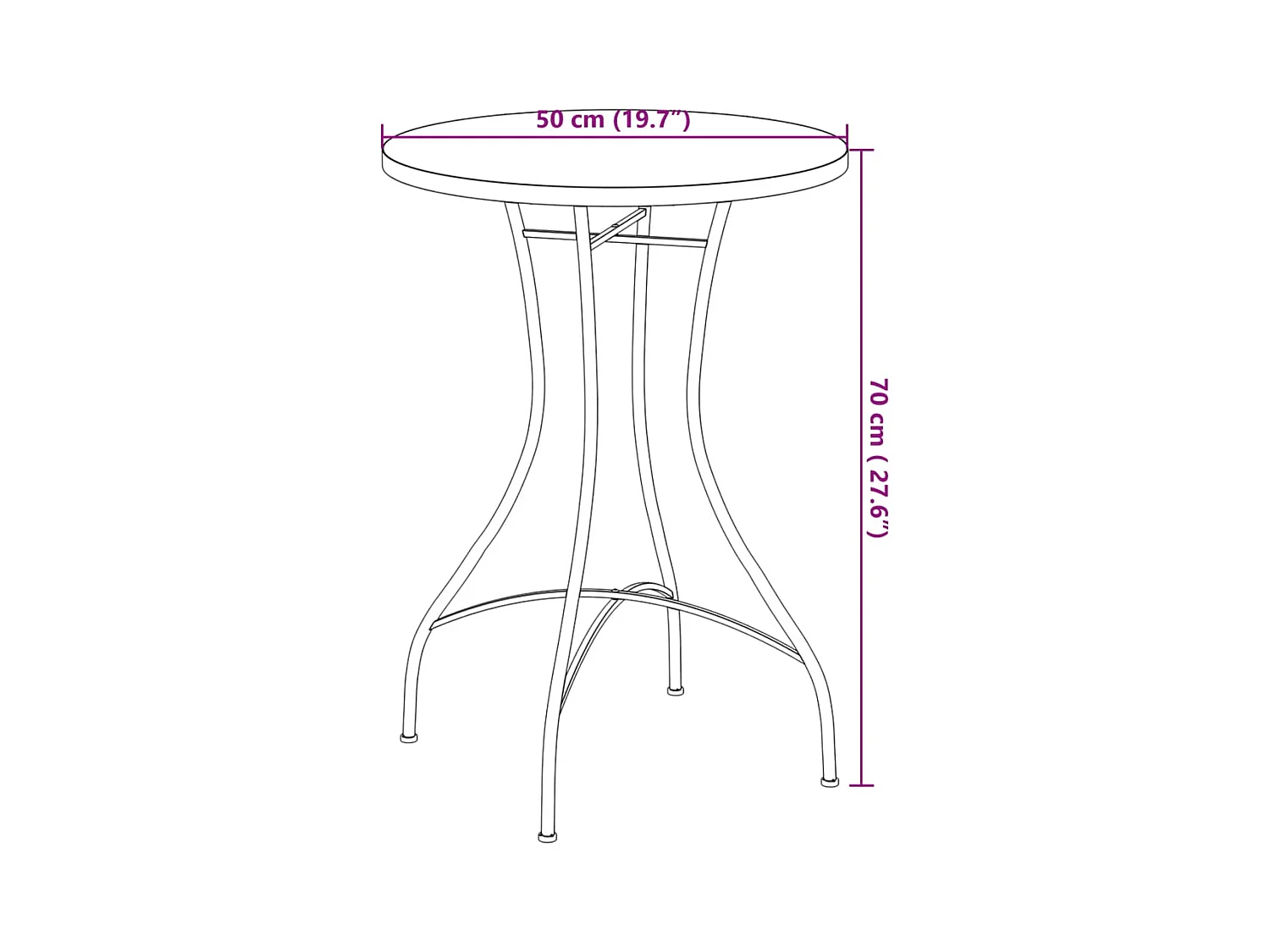 Mosaik-Bistro-Set Terrakottarot und Weiß Eisen und Keramik