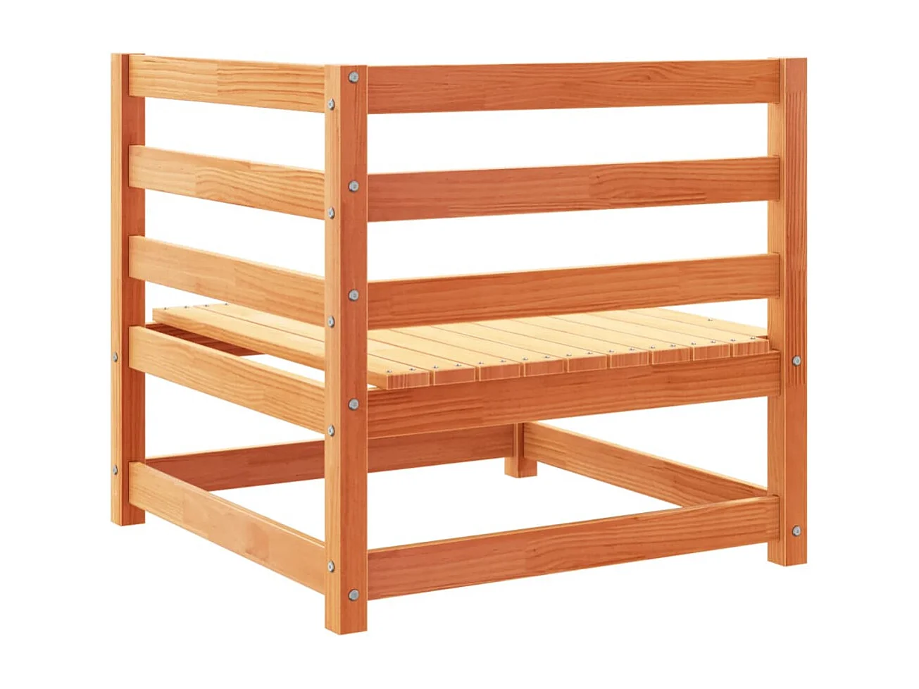 2-delige Loungeset massief grenenhout wasbruin