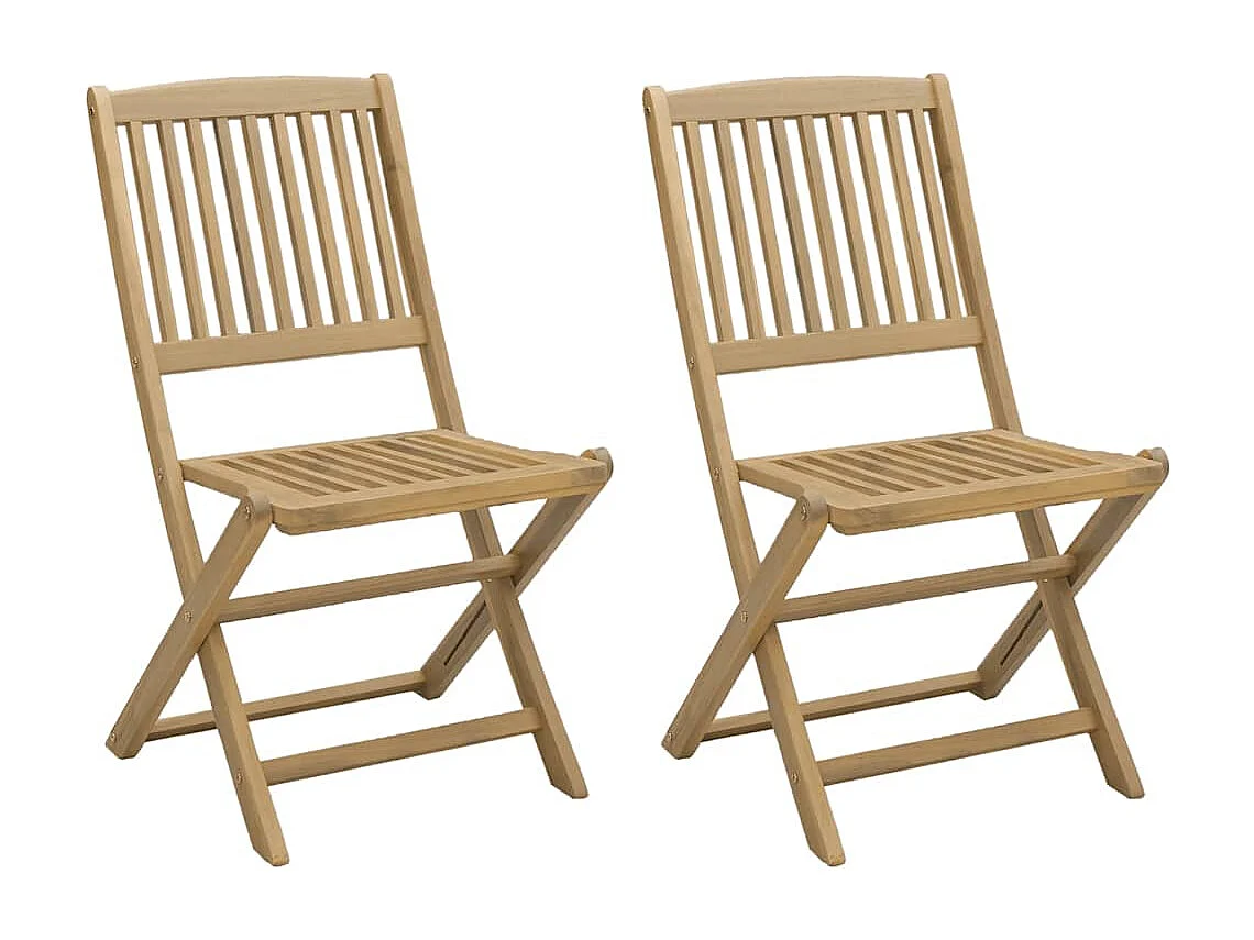 Tuinstoelen 2 st inklapbaar 57x48,5x90 cm massief acaciahout