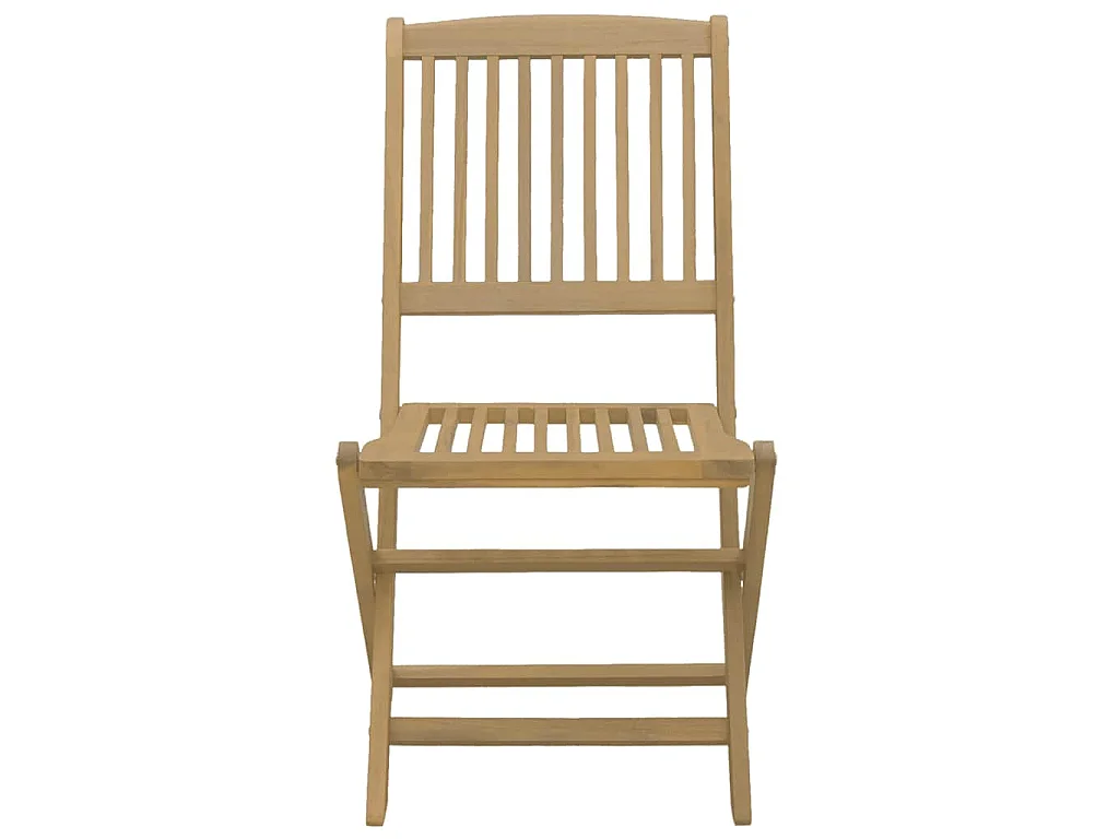 Chaises pliables de jardin lot de 2 bois massif d'acacia