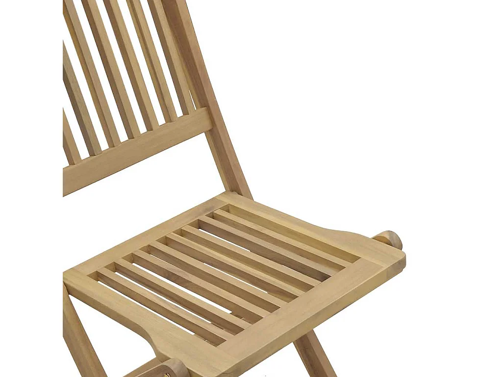 Chaises pliables de jardin lot de 2 bois massif d'acacia