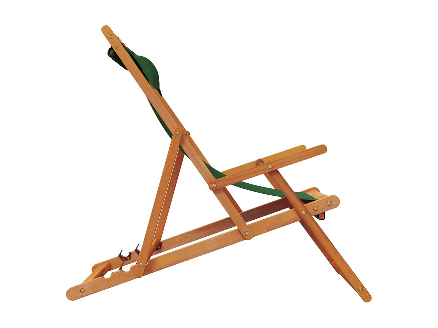 Cadeiras de praia dobráveis 2 pcs tecido verde