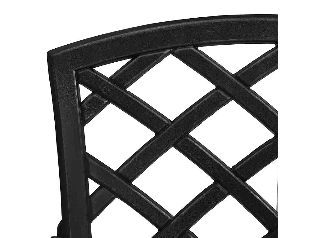 Ensemble à manger de jardin 5 pcs noir aluminium coulé