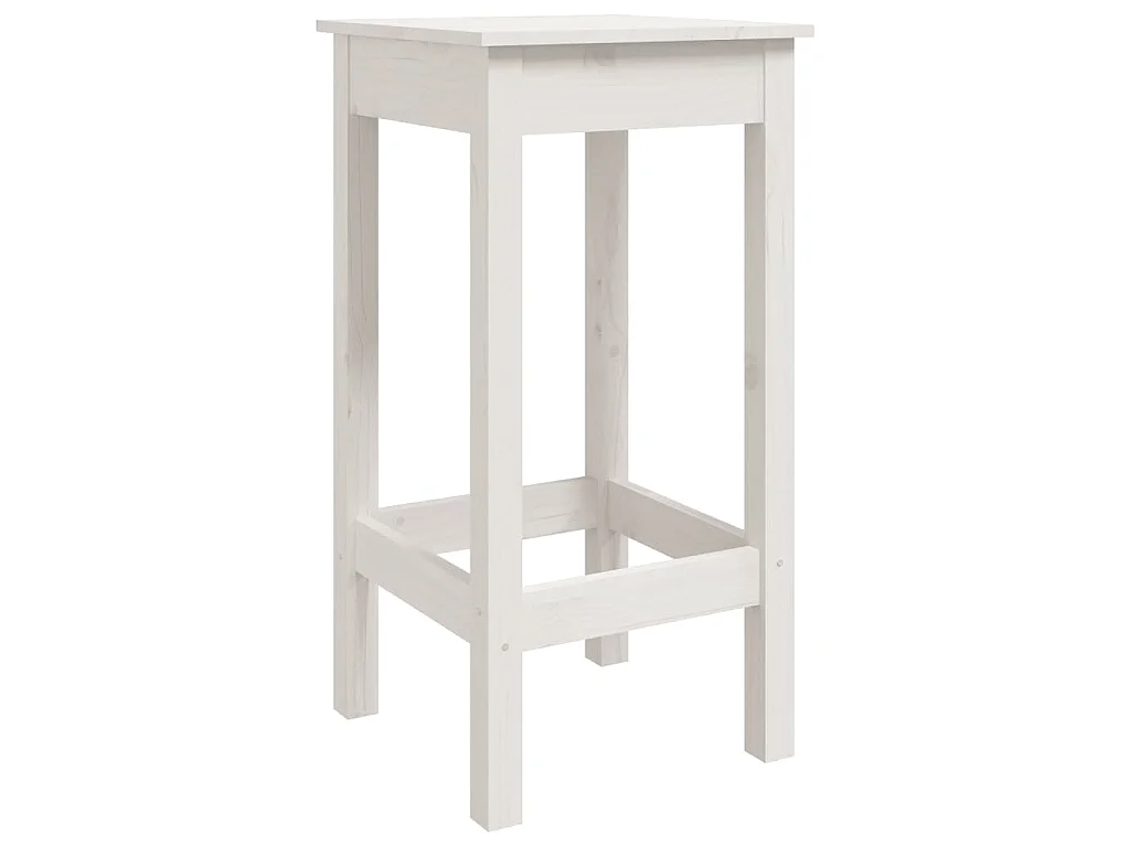 Set Bar da Giardino 5 pz Bianco in Legno Massello di Pino