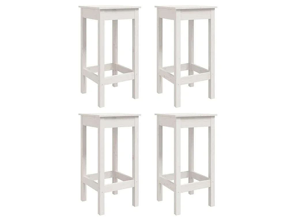 Ensemble de bar de jardin 5 pcs blanc bois massif de pin