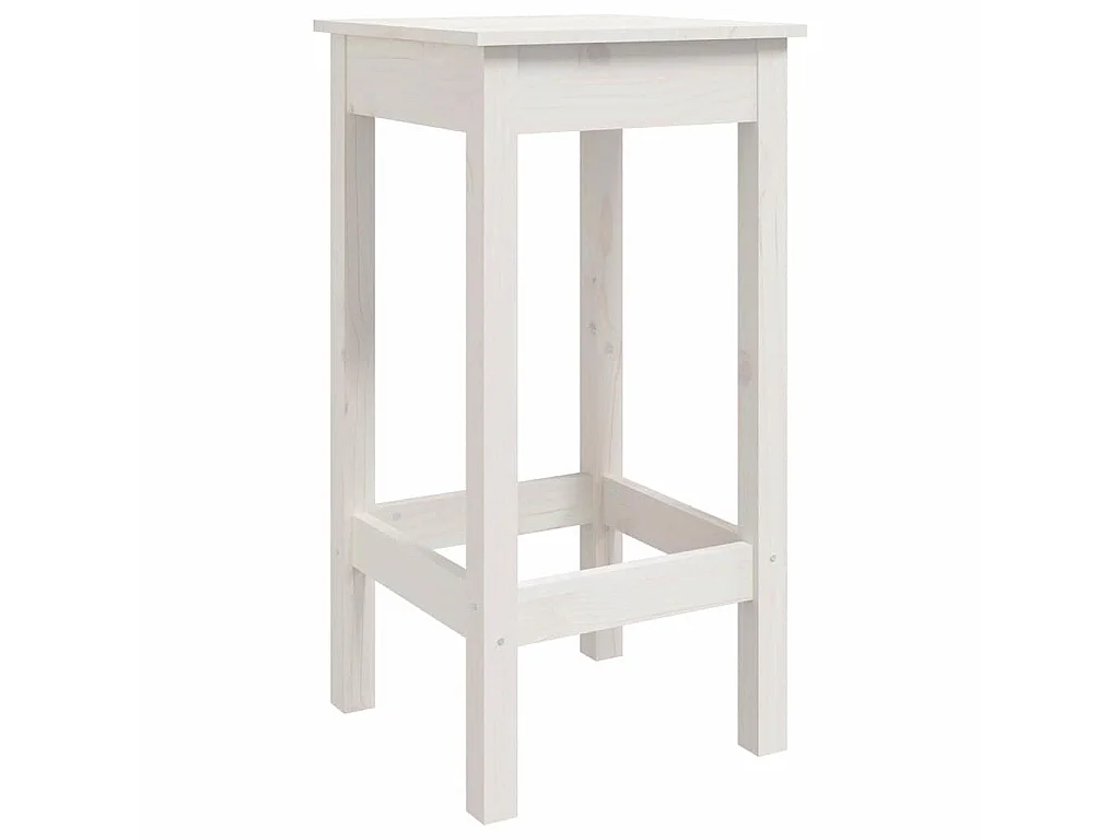 Ensemble de bar de jardin 5 pcs blanc bois massif de pin