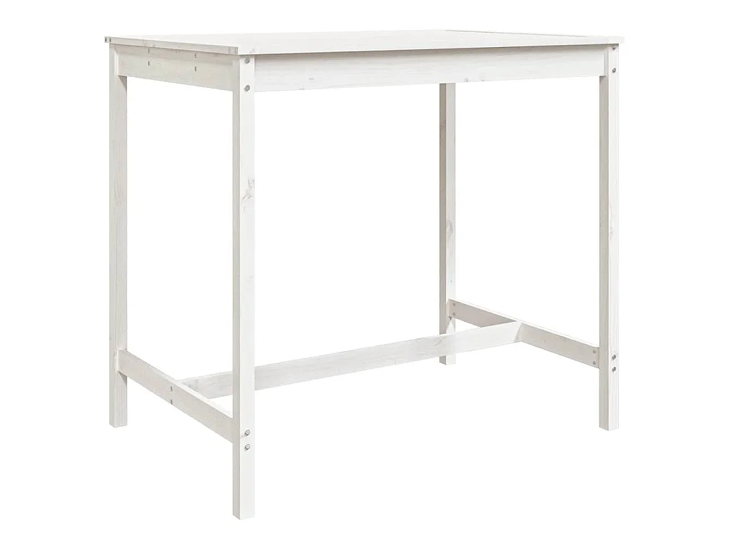 Ensemble de bar de jardin 5 pcs blanc bois massif de pin
