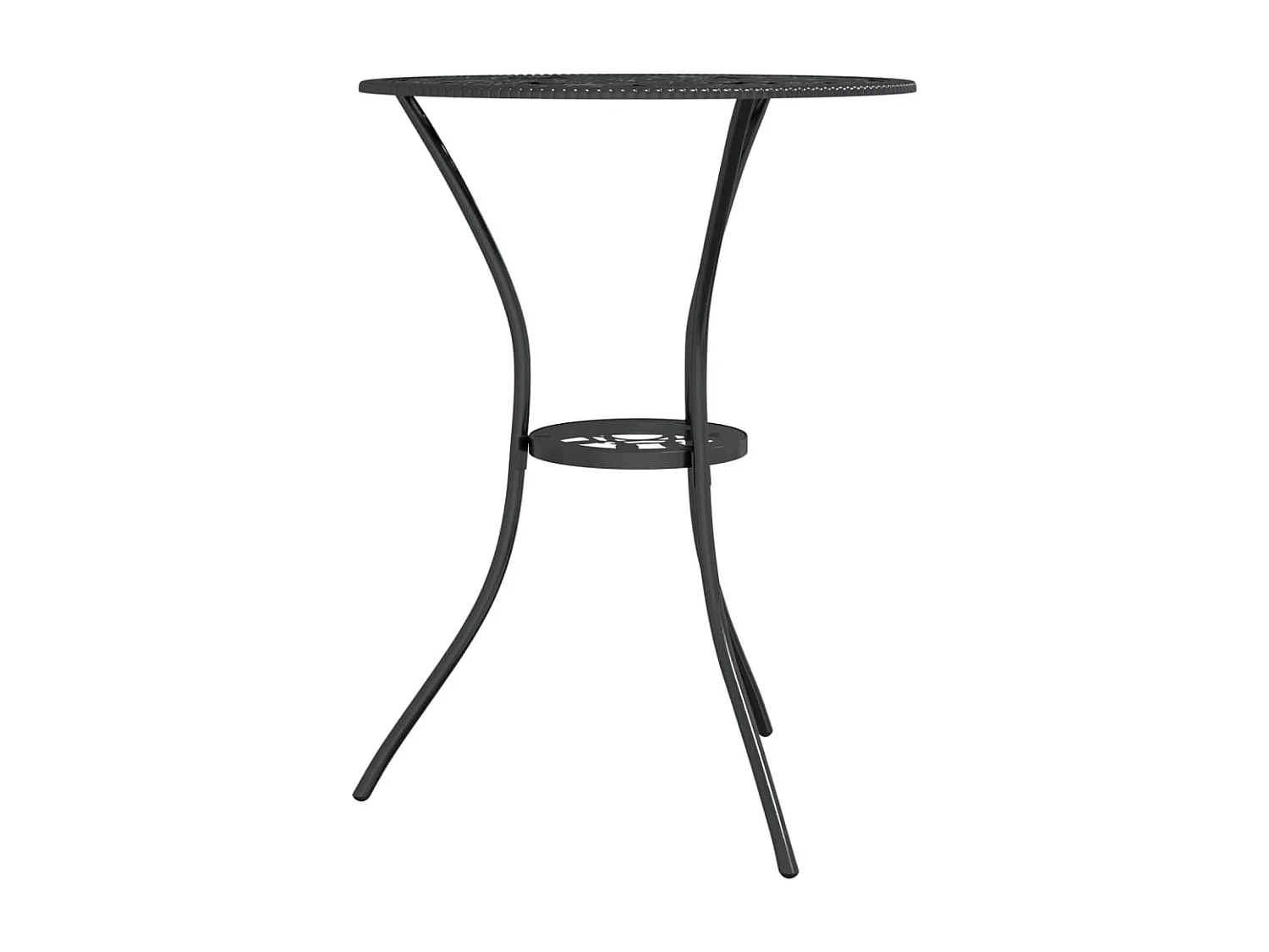 Ensemble de bistro 3 pcs Aluminium coulé Noir