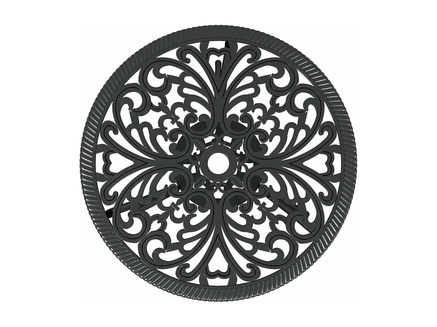 Ensemble de bistro 3 pcs Aluminium coulé Noir