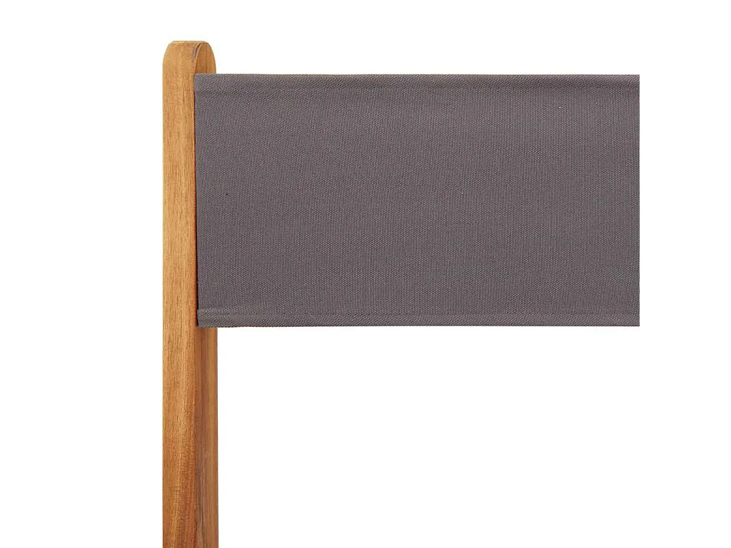 Chaises de bistrot lot de 2 anthracite bois acacia massif tissu