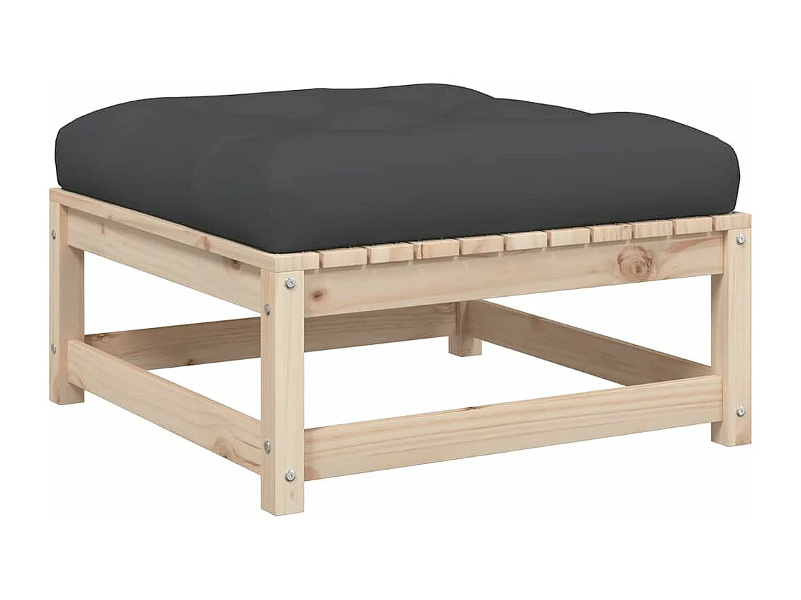 10-tlg. Garten-Sofagarnitur mit Kissen Massivholz Kiefer