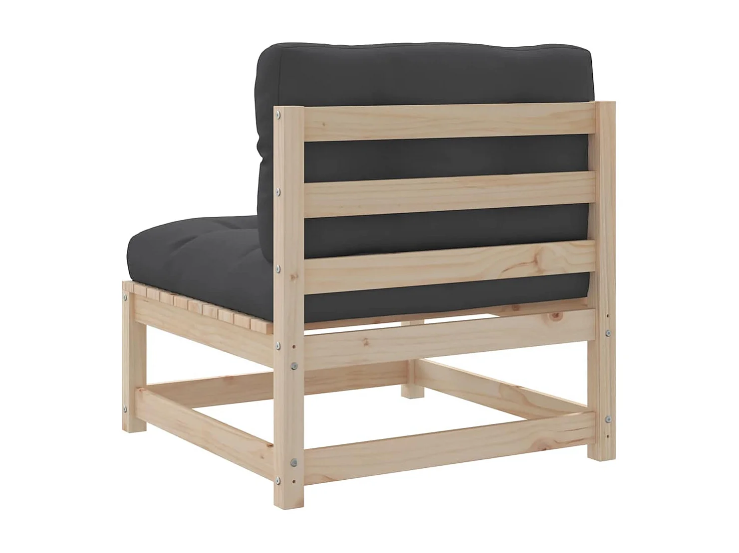 10-tlg. Garten-Sofagarnitur mit Kissen Massivholz Kiefer