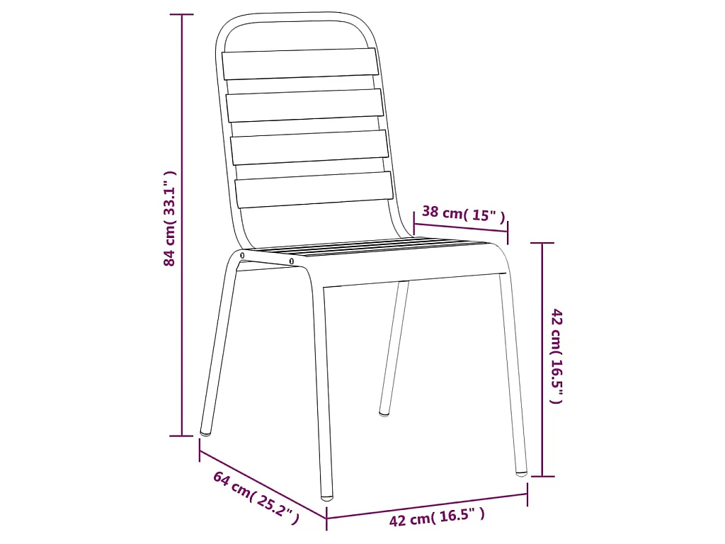 Set da Pranzo da Giardino 11 pz in Acciaio Antracite