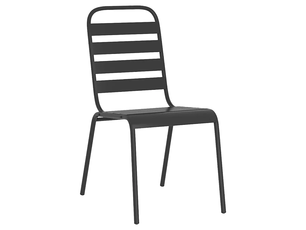 Set da Pranzo da Giardino 11 pz in Acciaio Antracite