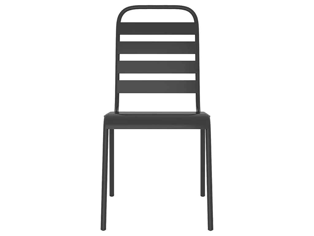 Set da Pranzo da Giardino 11 pz in Acciaio Antracite