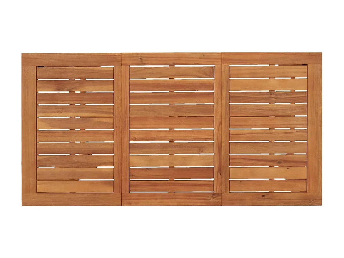 5-delige Tuinbarset massief acaciahout en poly rattan zwart