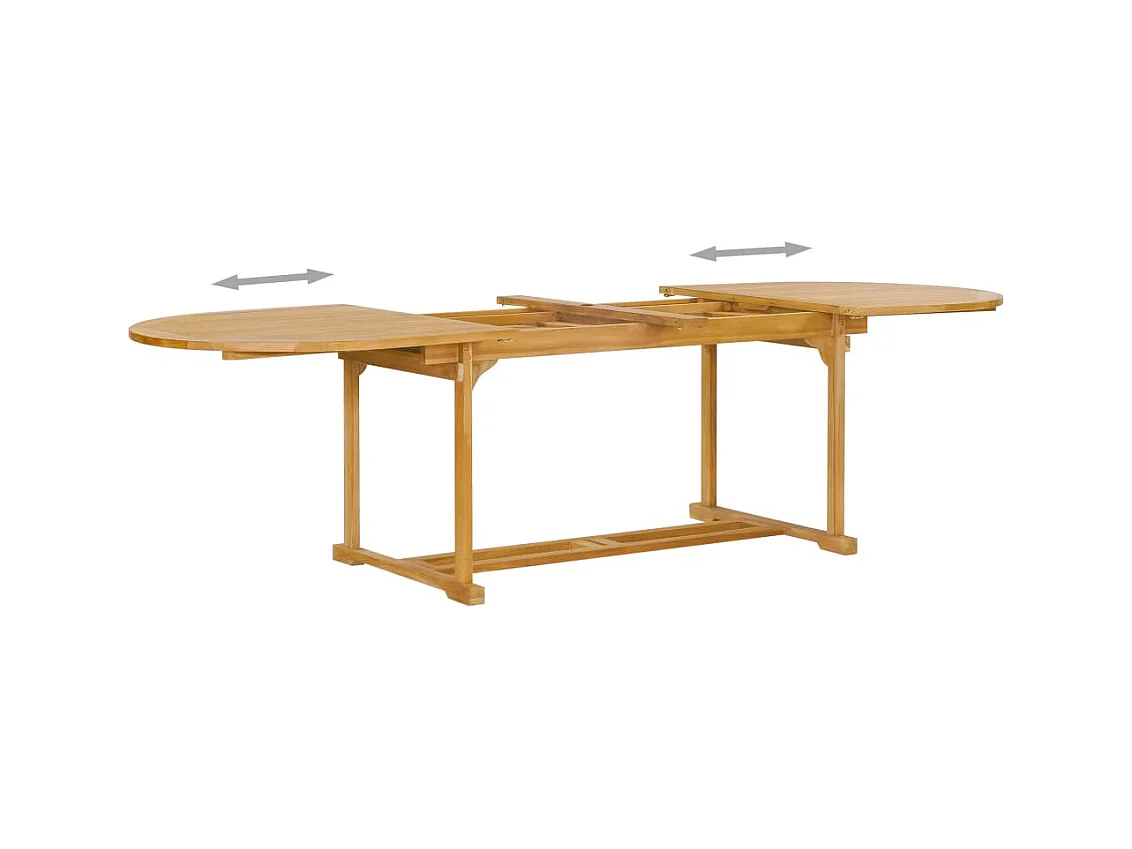 Ensemble à manger de jardin 9 pcs Bois de teck massif