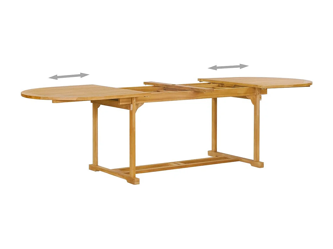 Ensemble à manger de jardin 9 pcs Bois de teck massif