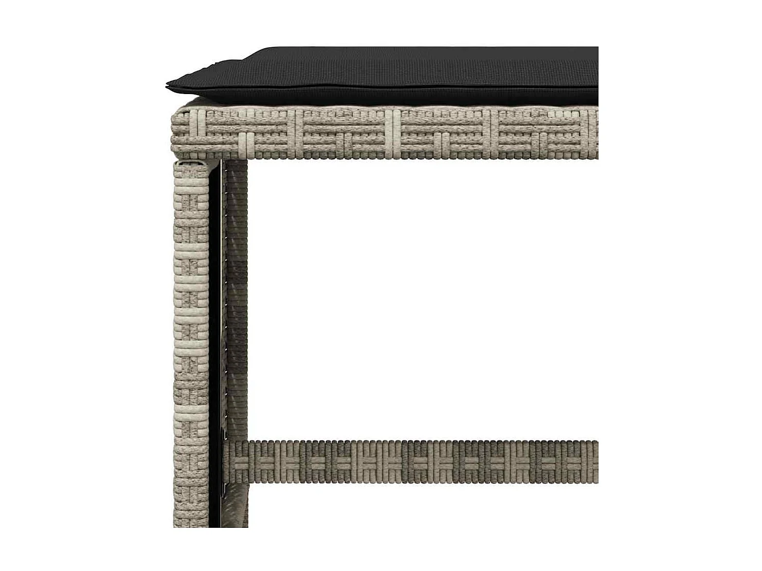 Ensemble à manger de jardin et coussins 17 pcs gris clair rotin