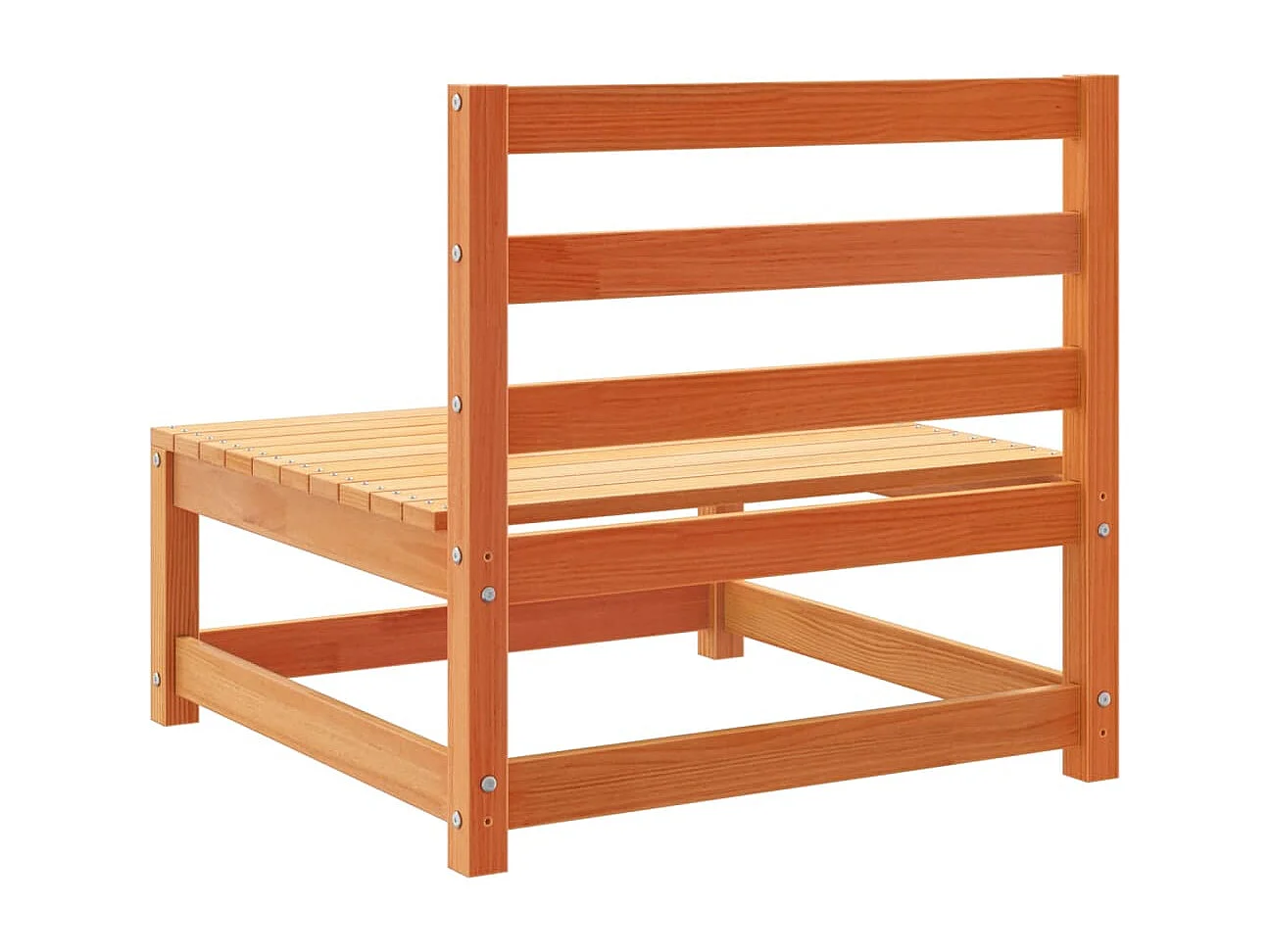 8 pcs conjunto sofás de jardim madeira de pinho castanho mel