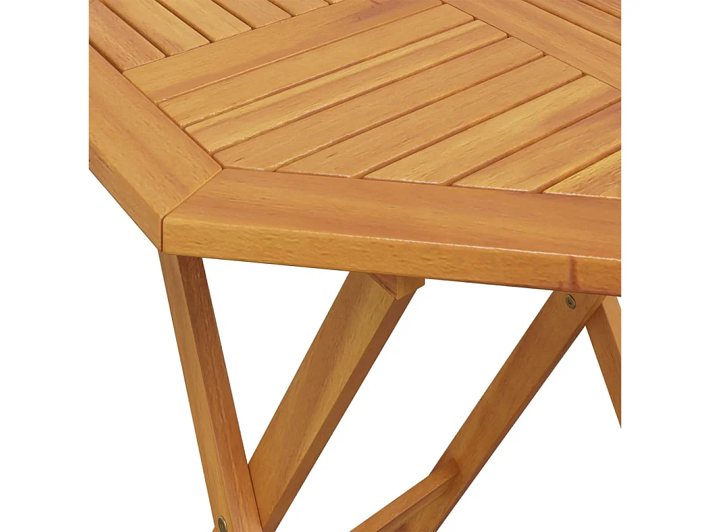 Set Bistrò Pieghevole 3pz in Legno Massello di Acacia