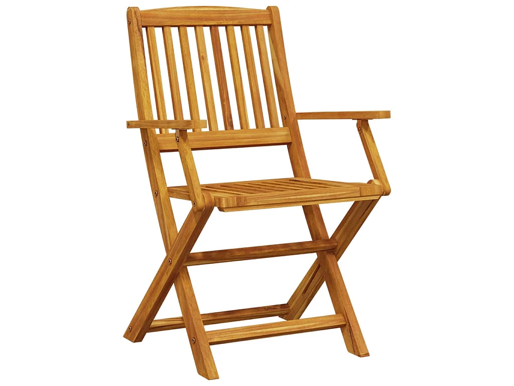 Set Bistrò Pieghevole 3pz in Legno Massello di Acacia