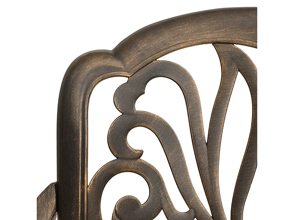 Ensemble de bistrot 3 pcs bronze aluminium coulé