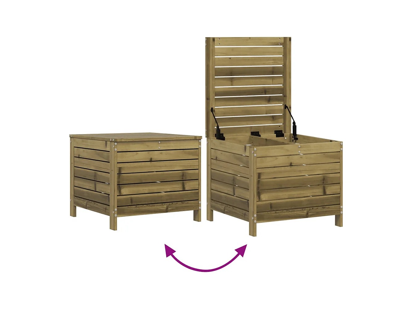 Set Divani da Giardino 5 pz in Legno Impregnato di Pino