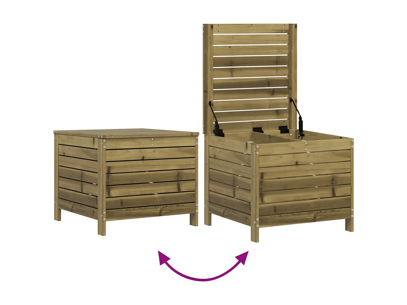 5 pcs conjunto de sofás para jardim madeira de pinho impregnada