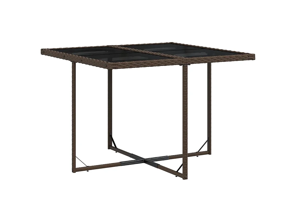 5-delige Tuinset met kussens poly rattan bruin