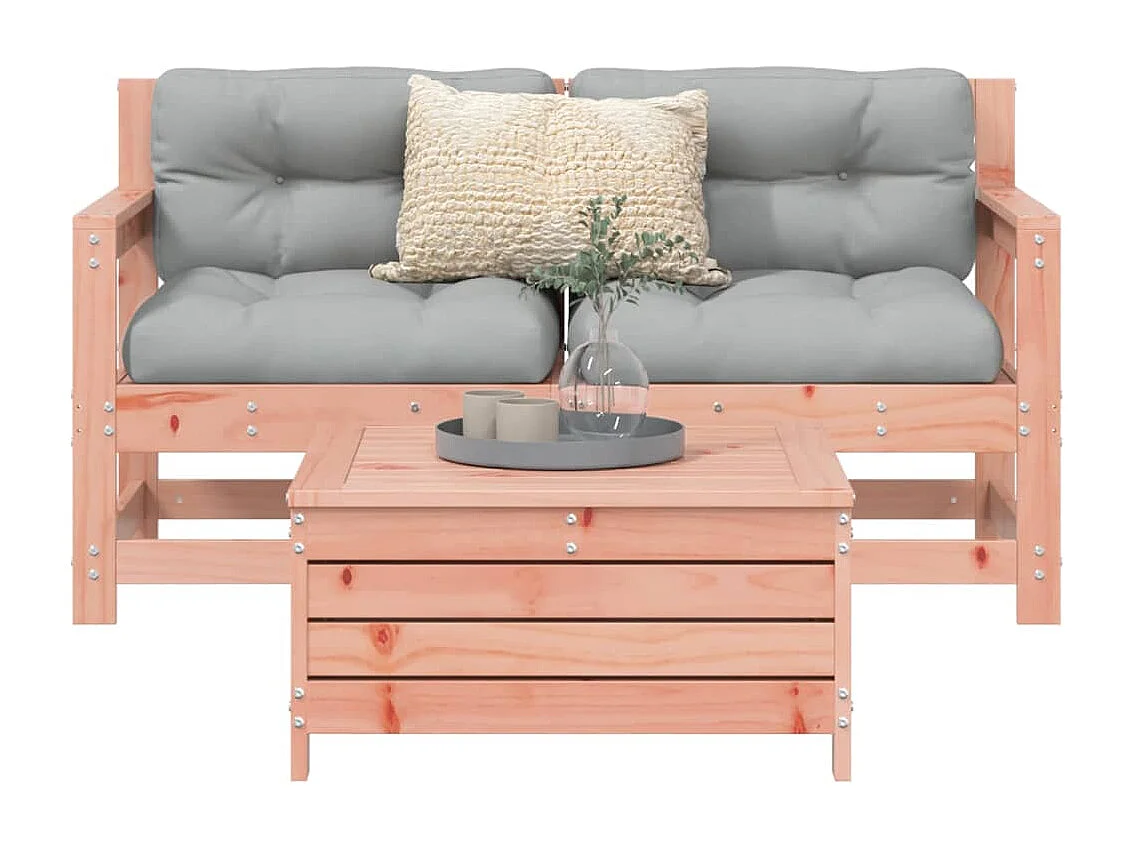 3-tlg. Garten-Sofagarnitur Massivholz Douglasie