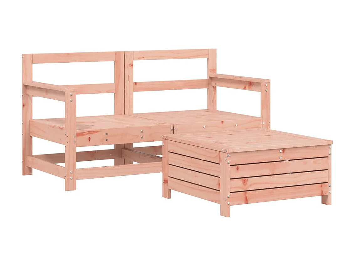 3-tlg. Garten-Sofagarnitur Massivholz Douglasie