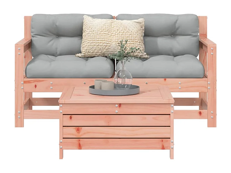 3-tlg. Garten-Sofagarnitur Massivholz Douglasie