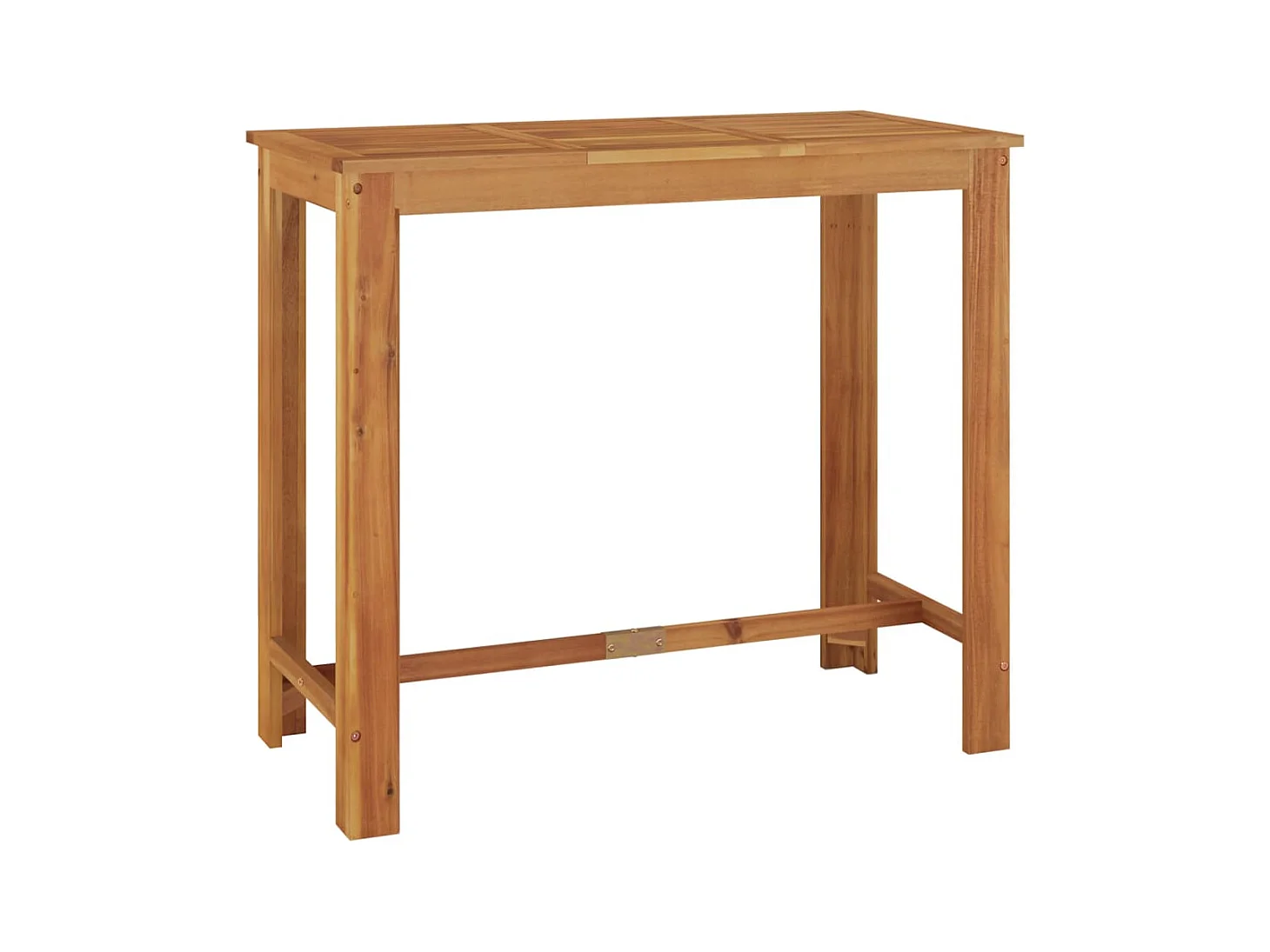 Set Bar da Giardino 7 pz Nero in Legno Acacia e Polyrattan