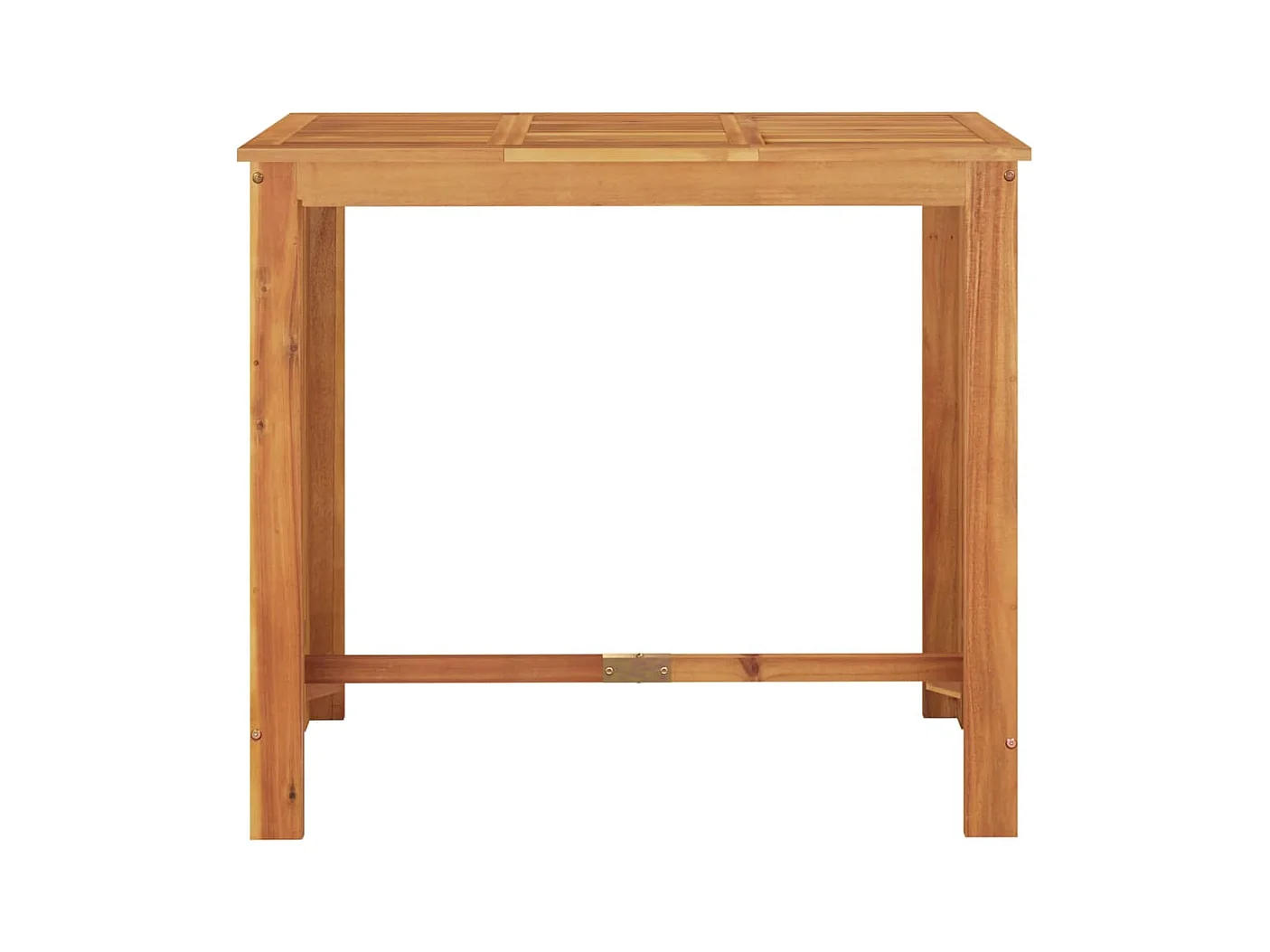 Set Bar da Giardino 7 pz Nero in Legno Acacia e Polyrattan