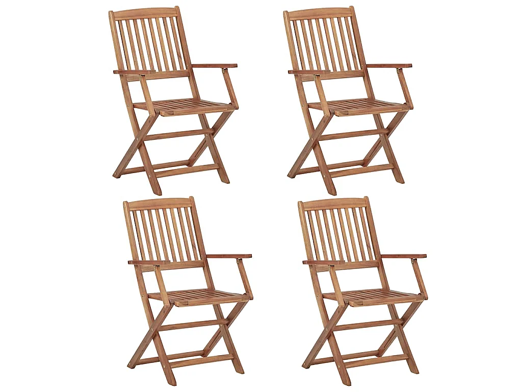 Ensemble à manger de jardin 5 pcs Bois d'acacia solide